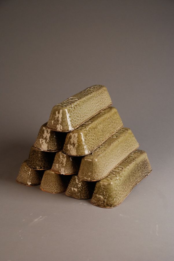 Ceramic Ingots, slip cast porcelain by Ryan Erickson