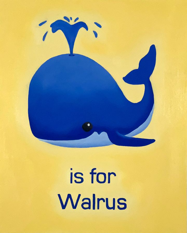 Whale is for Walrus, oil on panel by Ryan Erickson
