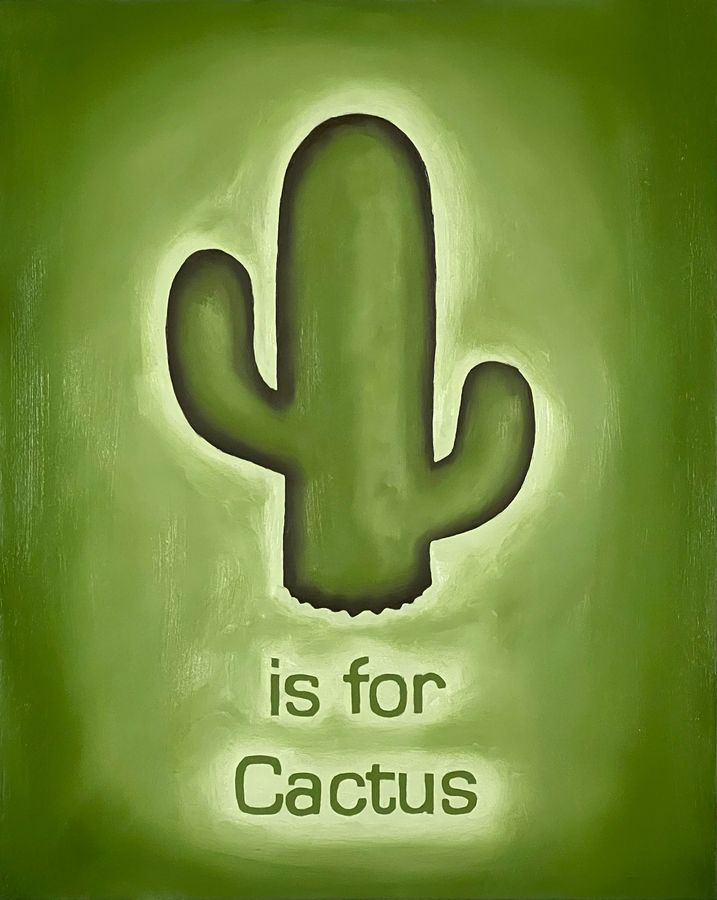 Cactus is for Cactus, oil on panel by Ryan Erickson
