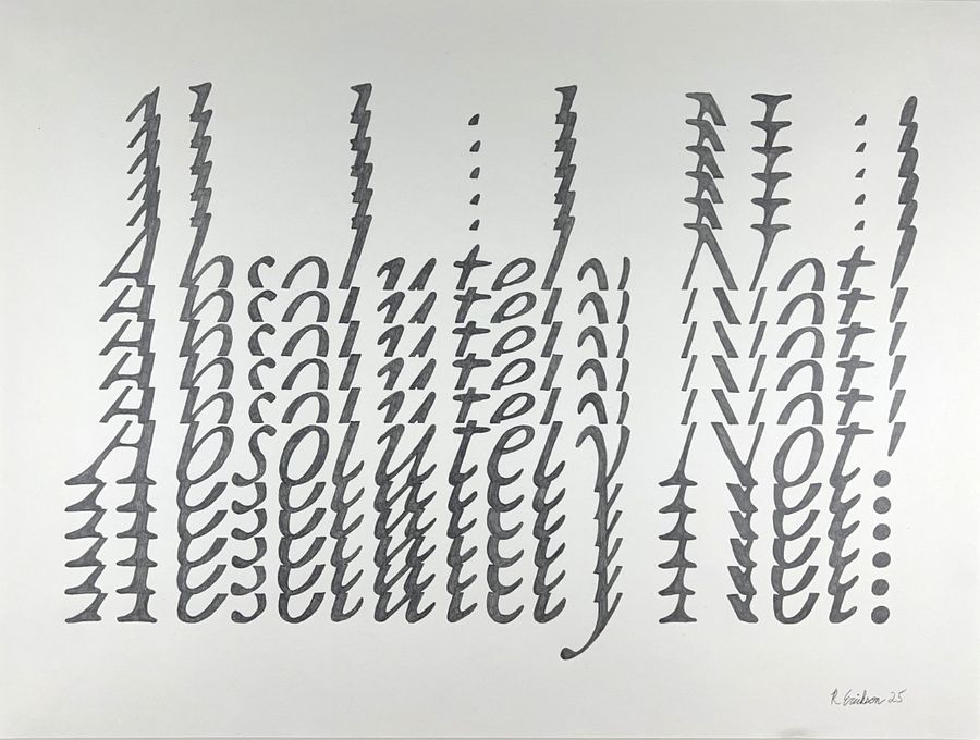 Absolutely Not!, pencil on paper by Ryan Erickson