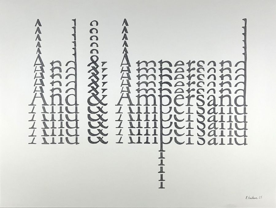 And & Ampersand, pencil on paper by Ryan Erickson