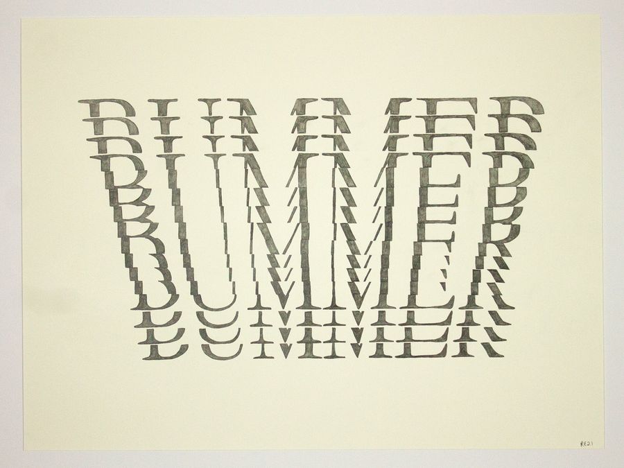 Bummer, pencil on paper by Ryan Erickson