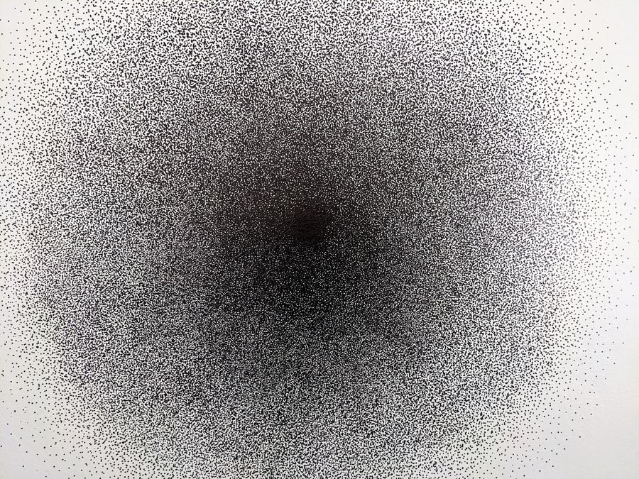 The Void in My Room (detail), marker on wall by Ryan Erickson