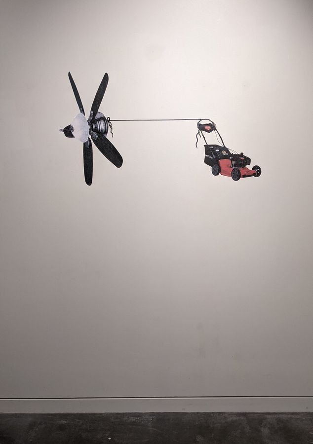 Untitled, collage on wall by Ryan Erickson